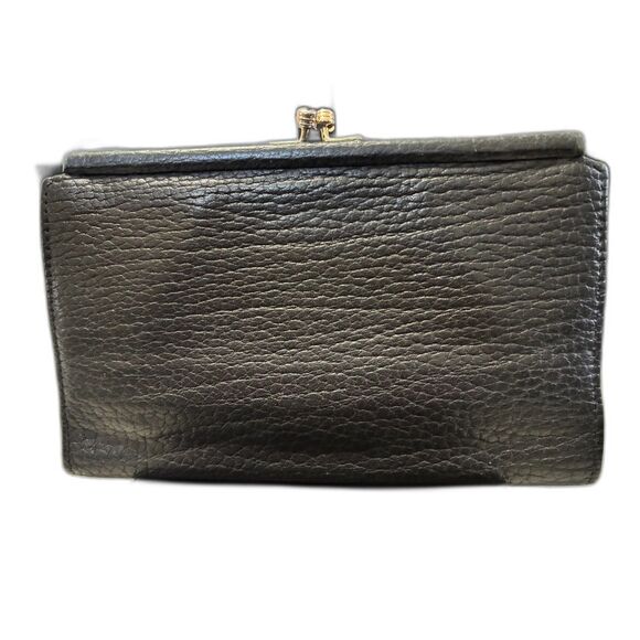 Dooney & Bourke All Weather Leather Vintage Kisslock Checkbook Wallet